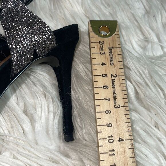 H by Halston Sandals Womens size 6.5 leather Suede  Embellish sling back Mariah - Picture 5 of 8